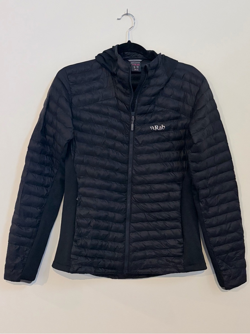 Rab Cirrus Flex 2.0 Puffer Hoody Jacket Black Winter Coat Womens Medium Like New